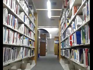 Pussy play in Library!