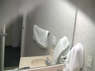 Hidden Camera In Bathroom Filming A Hotty Getting Ready