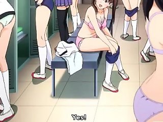 Huge titted hentai babes undressing