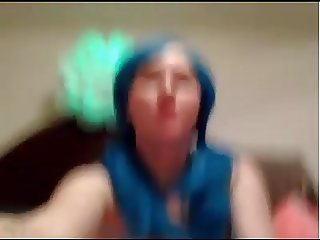 blue haired slut squealing orgasm doggystyle version